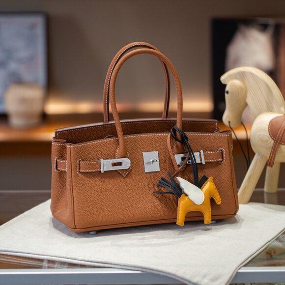 Handbags - Brown Genuine leather wirkin